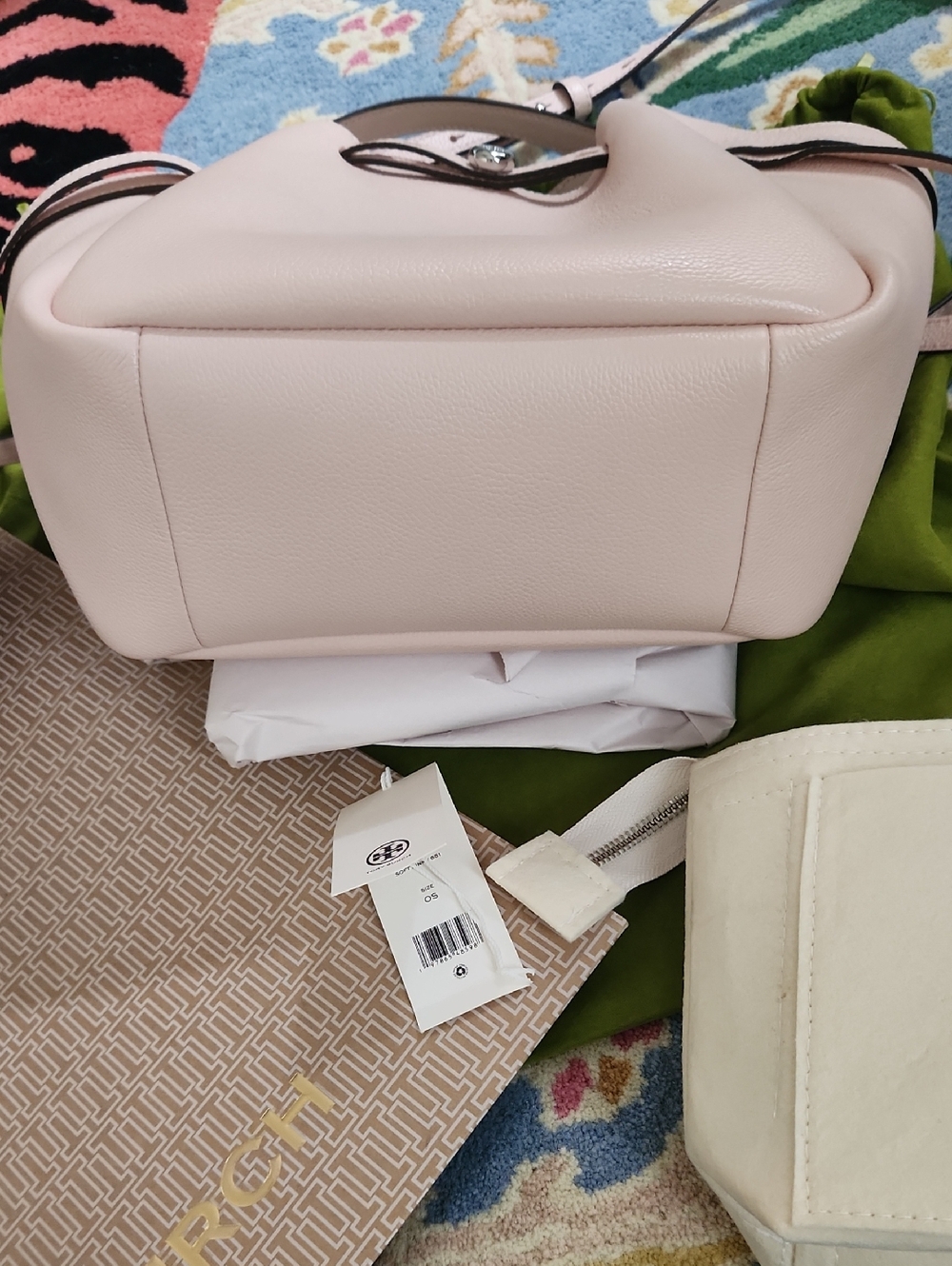 Tory Burch Romy Tote Satchel In Soft Pink - Picture 3 of 13